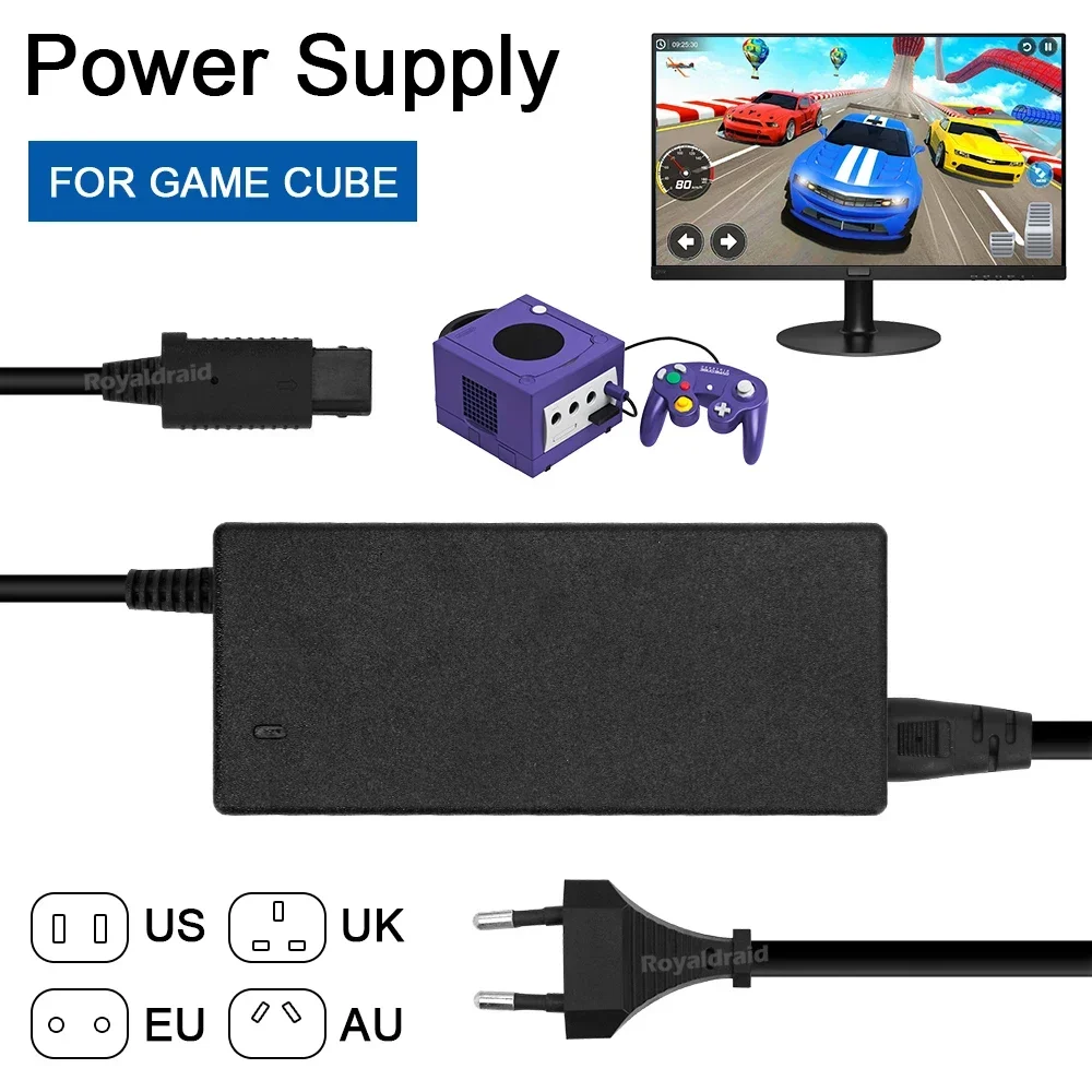 Gaming Console Buttons - Alimentatore AC con spina EU/US/UK/AU per