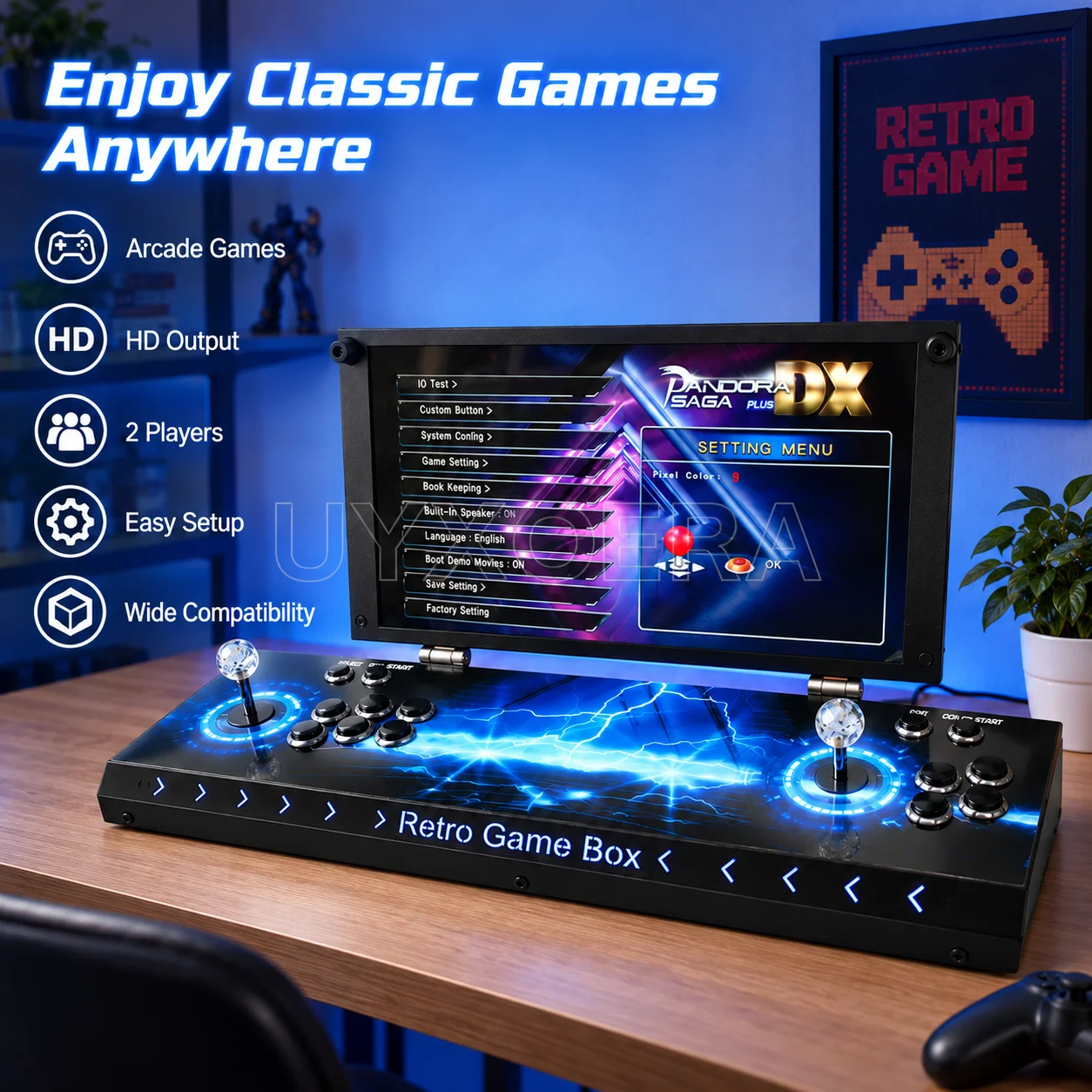 Sistema di gioco arcade retrò  - Gaming Console Display Case recensione e prezzo